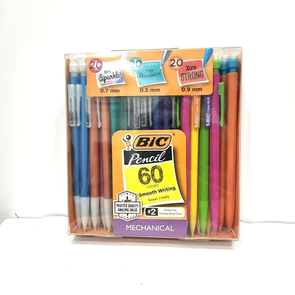 BIC Mechanical Pencil 60ct Variety Pack 0.5mm/0.7mm/0.9mm‎ Office School Supply